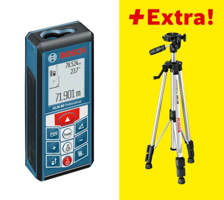 Лазерный дальномер Bosch GLM80 + BT150 (0.615.994.0A1)